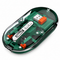 Mouse Inalámbrico Transparente Netmak NM-M670 – Bluetooth + 2.4GHz Recargable