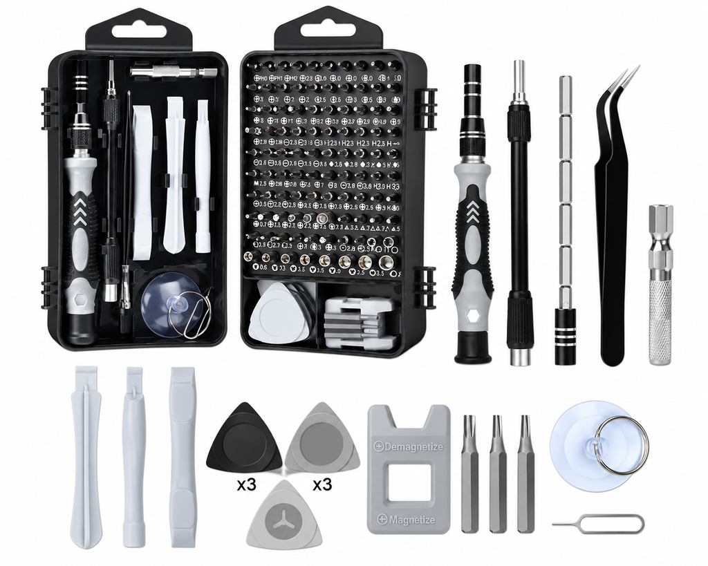 Kit de Herramientas Gadnic 122 Piezas para Reparación de Celulares, Notebooks y Consolas – KITCEL06