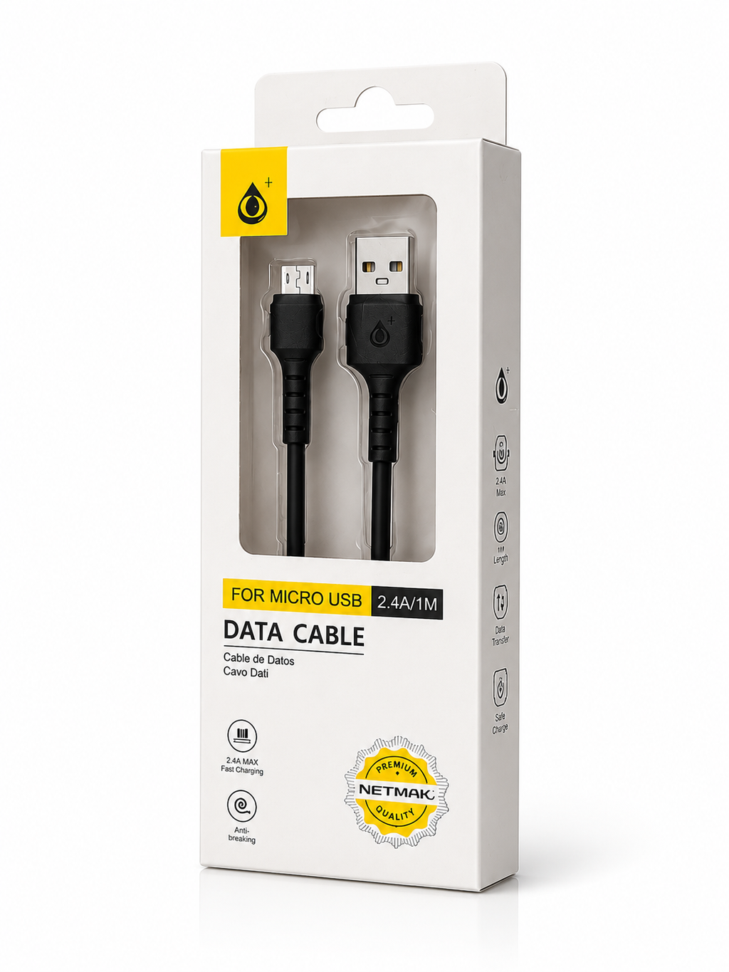 Cable Micro USB a USB-A 1 Metro 2.4A – Carga y Datos
