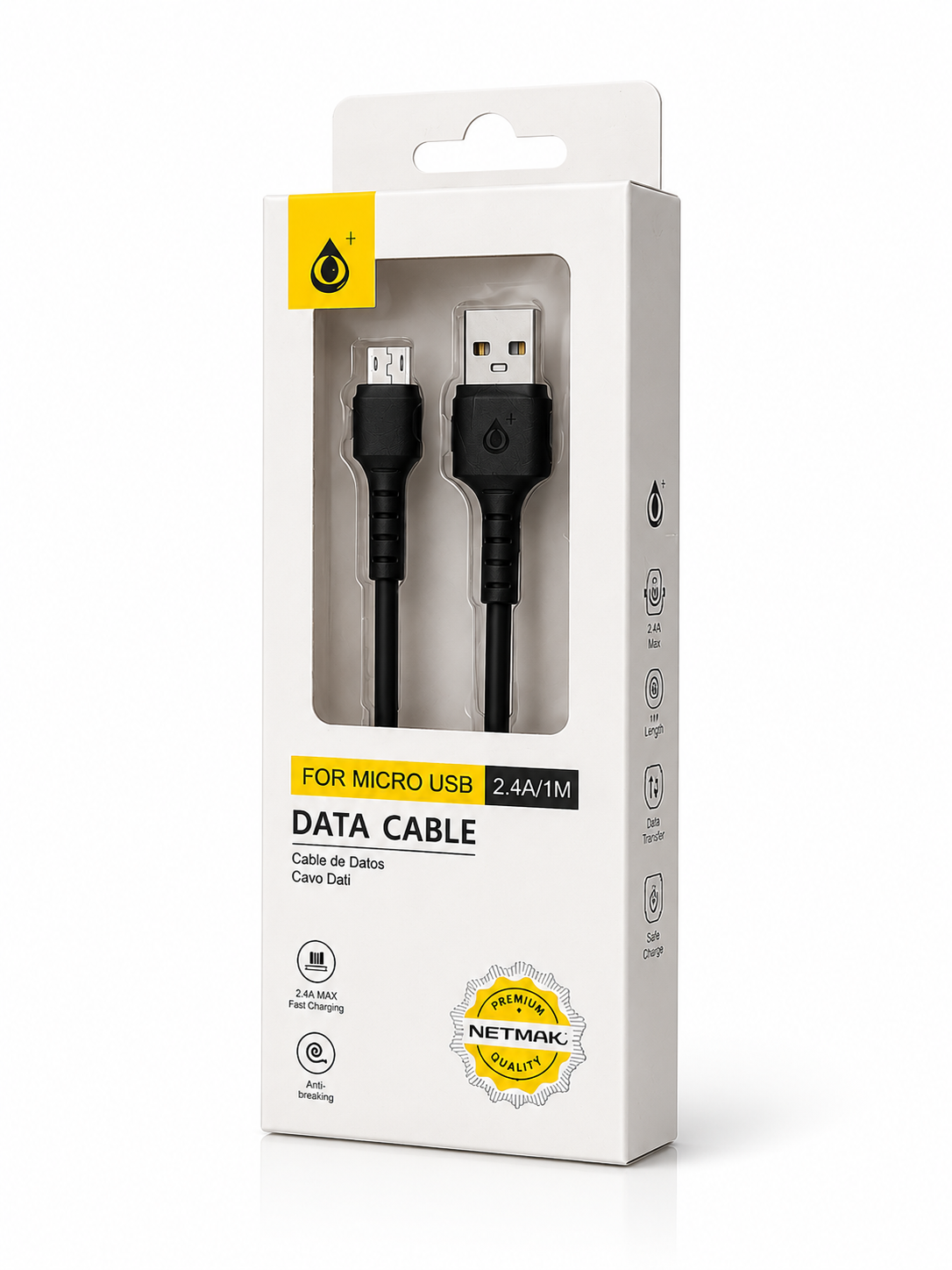 Cable Micro USB a USB-A 1 Metro 2.4A – Carga y Datos