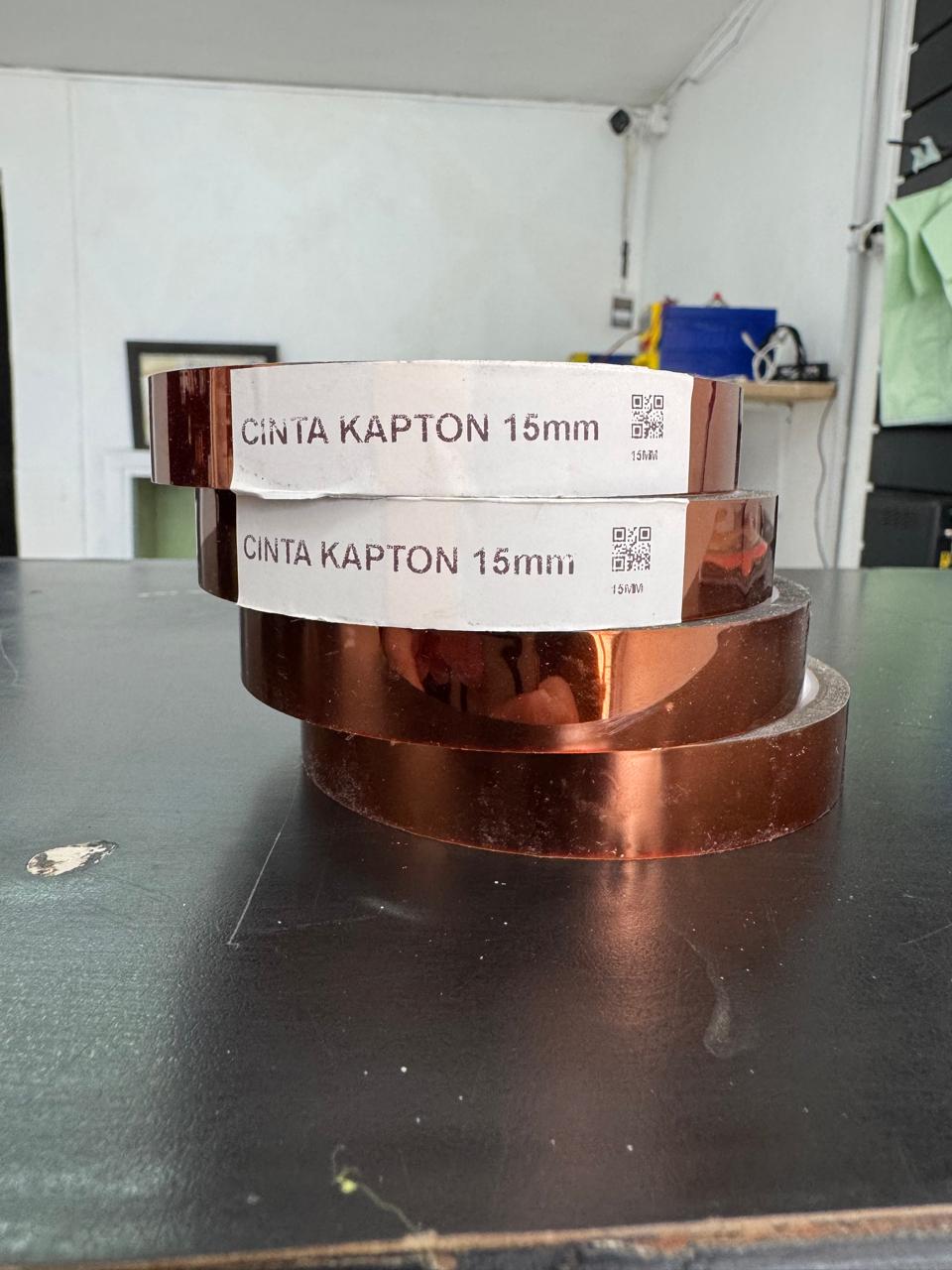 Cinta Kapton Térmica 15mm – Alta Temperatura para Reparación Electrónica